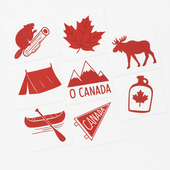 Canada Day Temporary Tattoo Pack, 8-Count