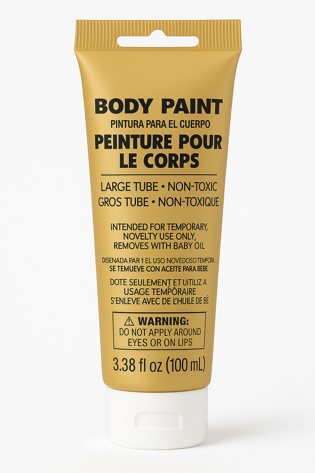 Gold Body Paint - Non-Toxic Costume Accessory for Team Spirit