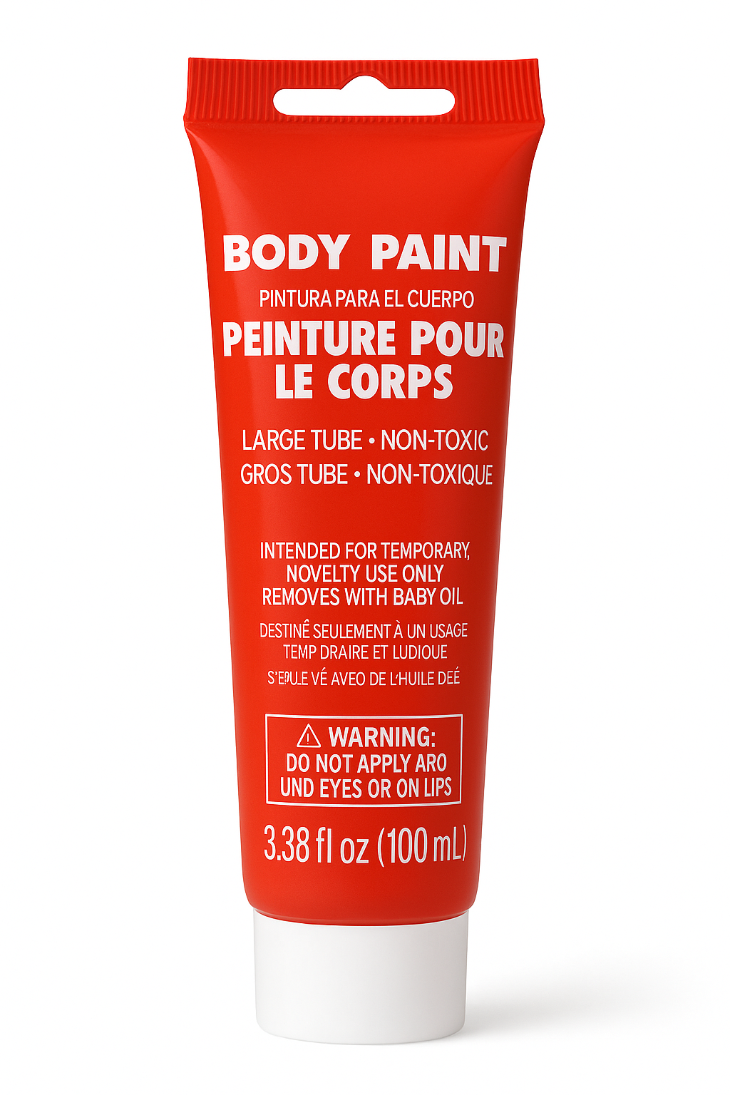 Red Non-Toxic Body Paint - 100ml Squeeze Tube