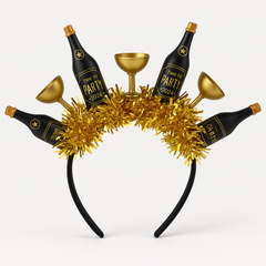 Deluxe Champagne Bottle New Year's Headband
