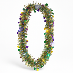 Tinsel Light-Up Mardi Gras Masquerade Necklace
