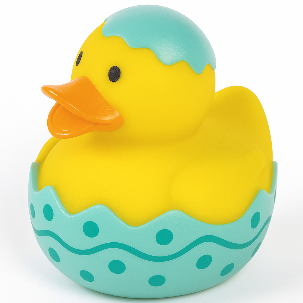 Easter Eggshell Rubber Duck