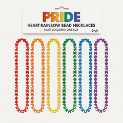 Pride Rainbow Word Bead Necklaces, 6-Pack
