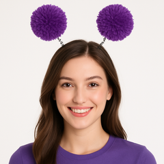 Purple Pom-Pom Headbopper Headband