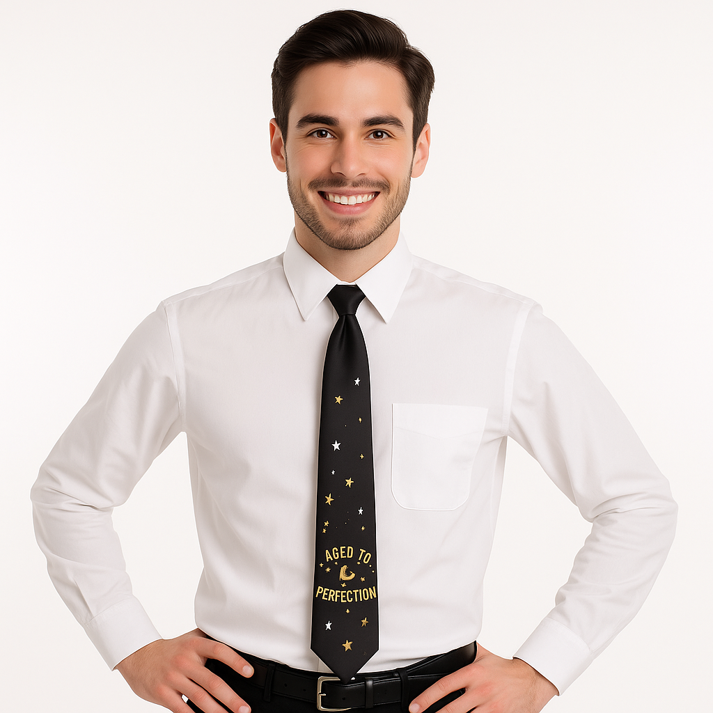 "Aged to Perfection" Birthday Celebration Neck Tie