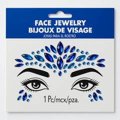 Royal Blue Face Jewels for Glamorous Team Spirit