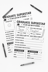 Graduation Superstar Activity Sheets - Pack of 24