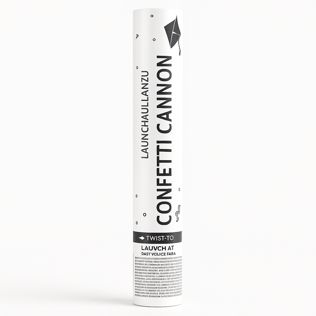 Celebration Essentials: White Confetti Cannon for Graduations