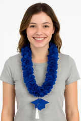 Royal Blue Graduation Lei Necklace