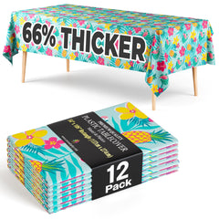 12 Pack Summer Luau Table Cover | 54 in. x 108 in.
