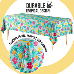 12 Pack Summer Luau Table Cover | 54 in. x 108 in.