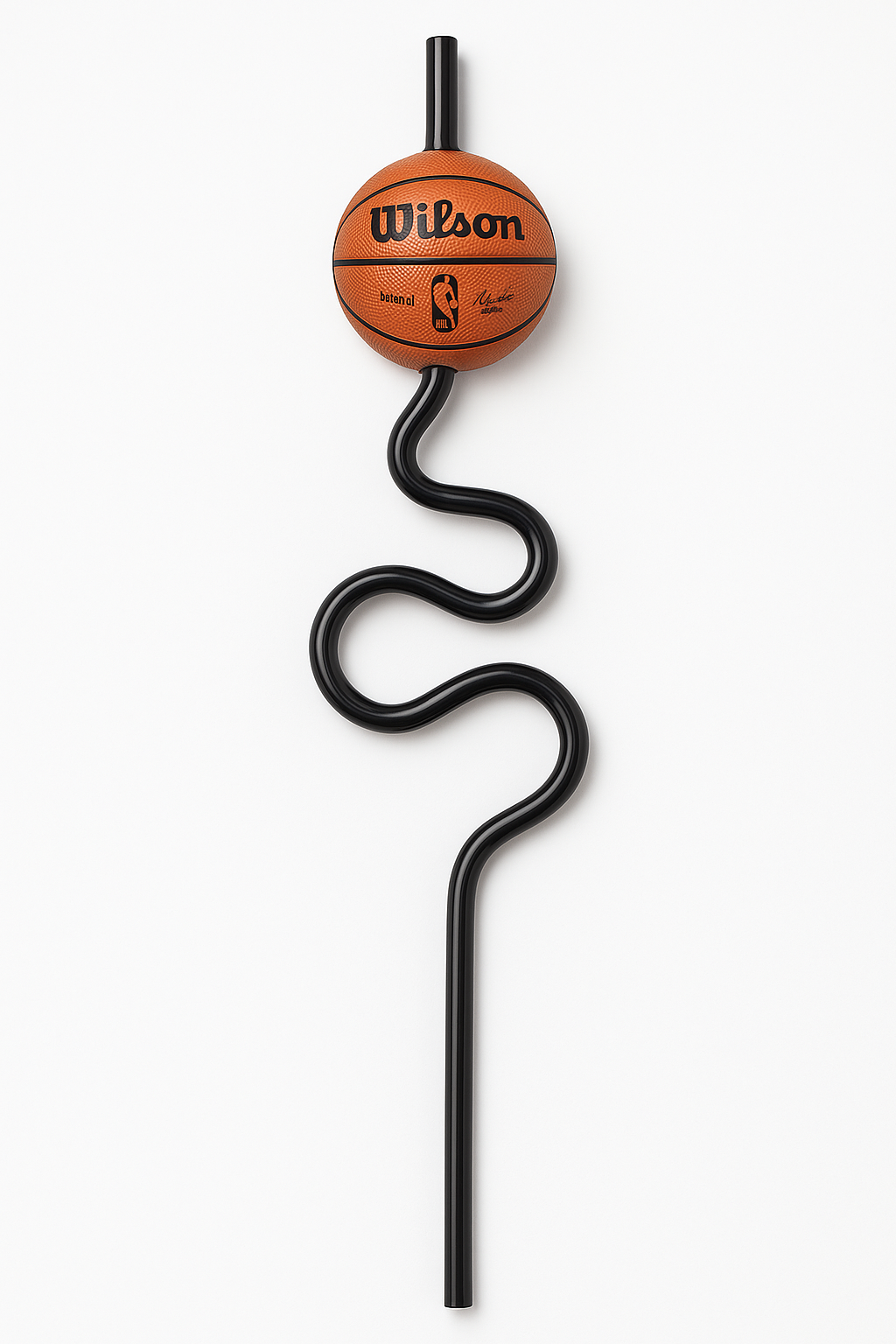 NBA Wilson Basketball Silly Straw