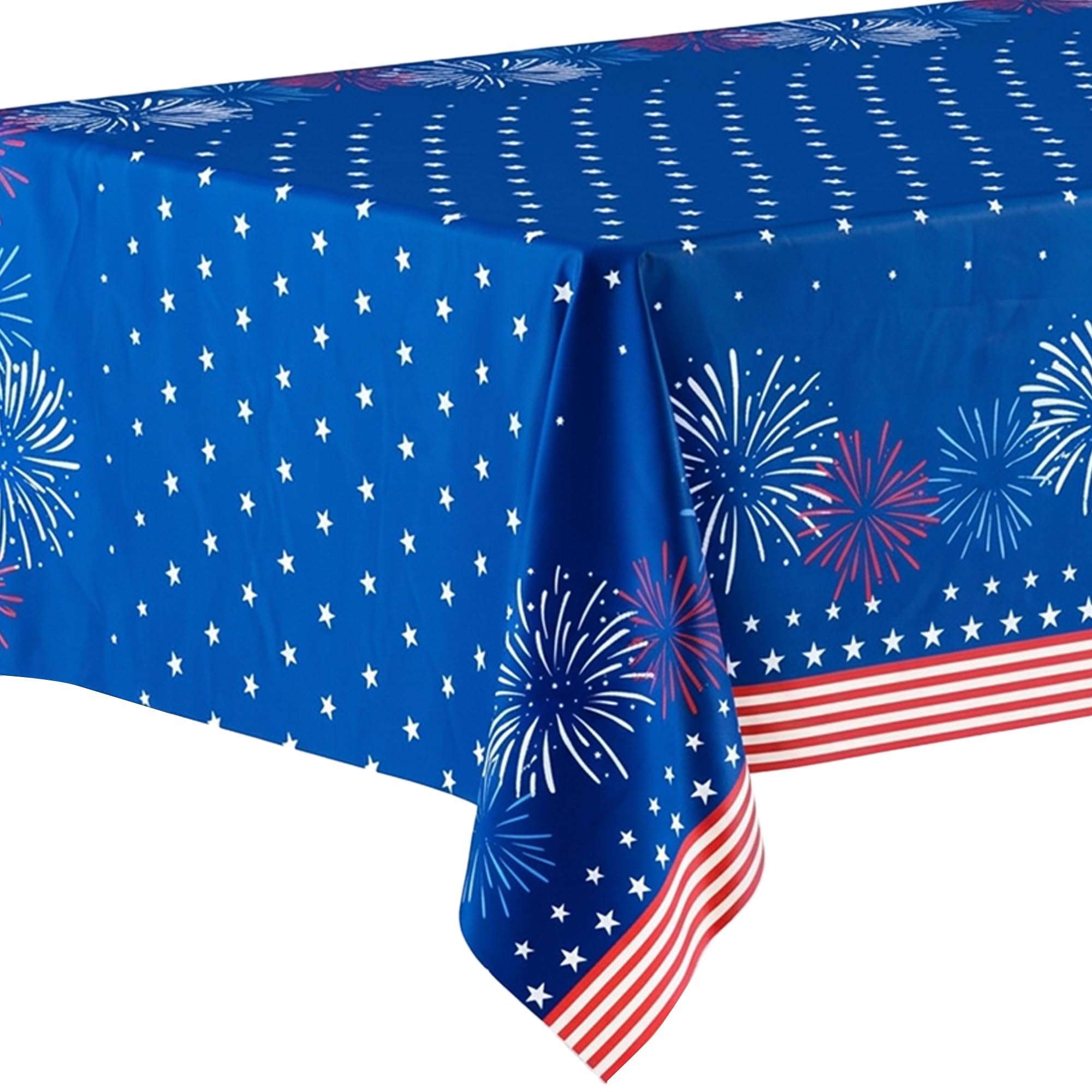 6 Pack Patriotic Starburst Table Cover | 54 in. x 108 in.