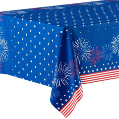 6 Pack Patriotic Starburst Table Cover | 54 in. x 108 in.