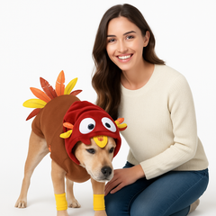 Thanksgiving Turkey Pet Costume - Small