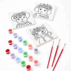 Paint Your Own Animal Canvas Kit - 8-Count