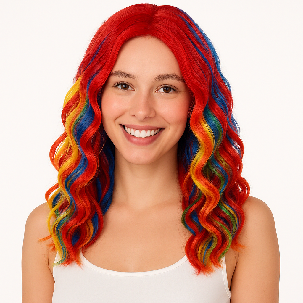 Vibrant Rainbow Body Wave Wig