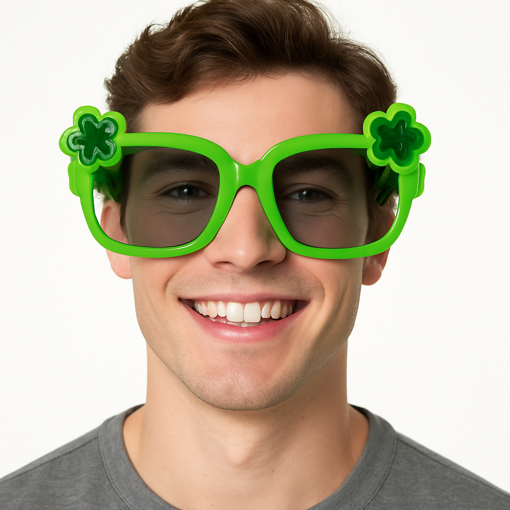 St. Patrick's Day Shamrock Glasses Value Pack, 12 Count