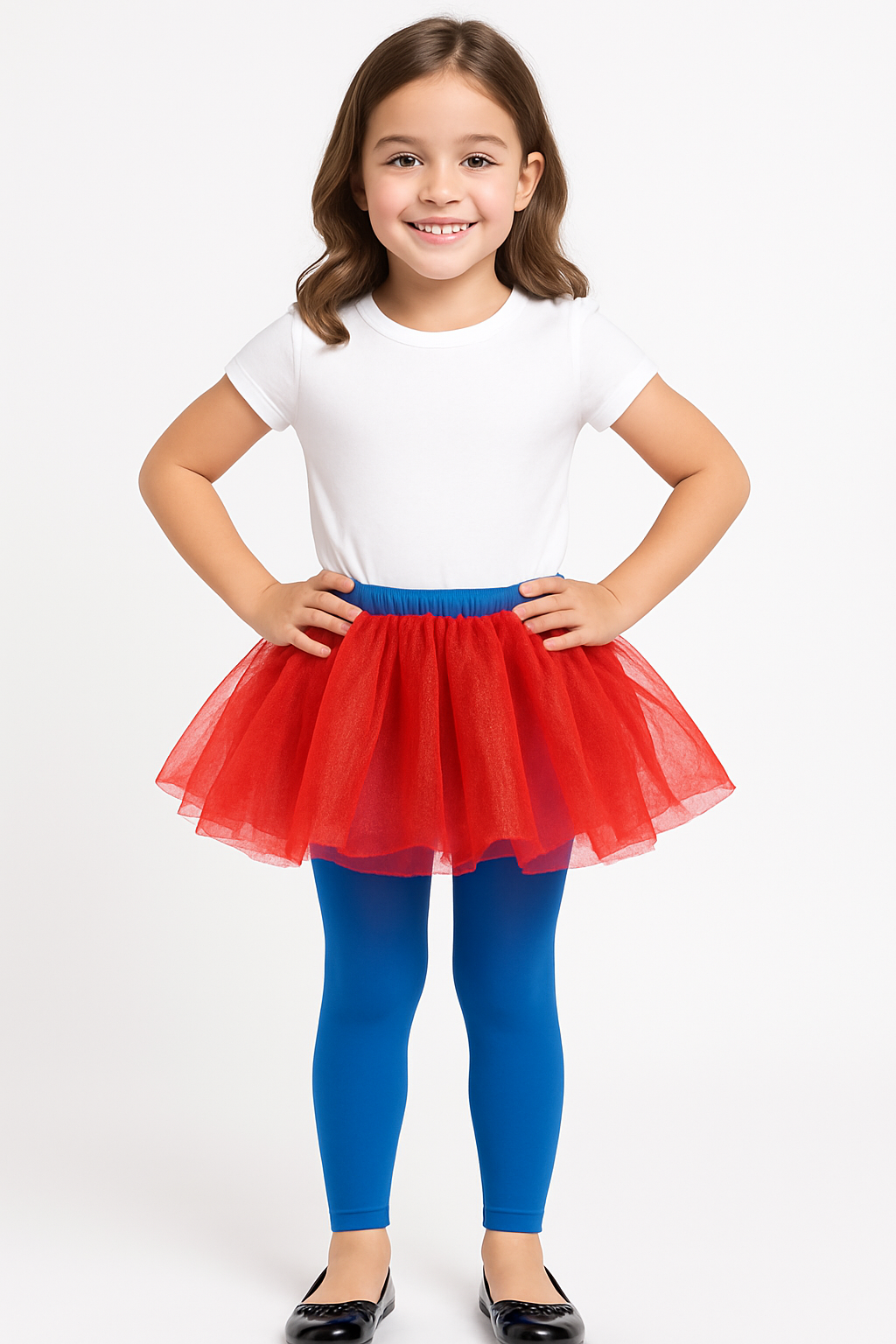 Kids' Royal Blue Footless Tights - Perfect for Costumes and Team Spirit