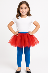 Kids' Royal Blue Footless Tights - Perfect for Costumes and Team Spirit