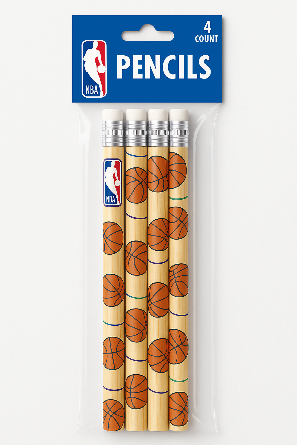 NBA Basketball Themed Pencils