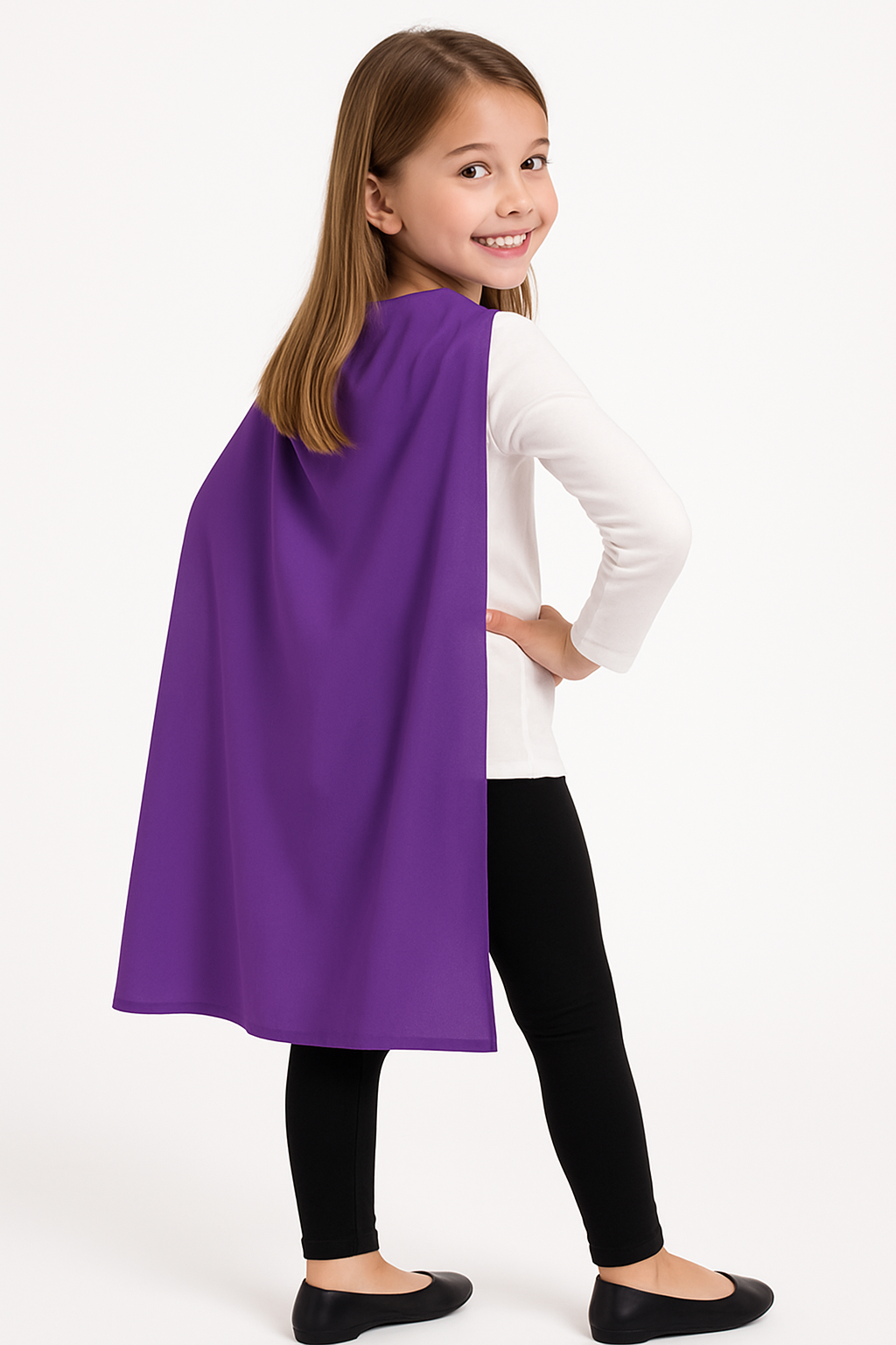 Purple Superhero Cape Costume Accessory for Kids and Adults