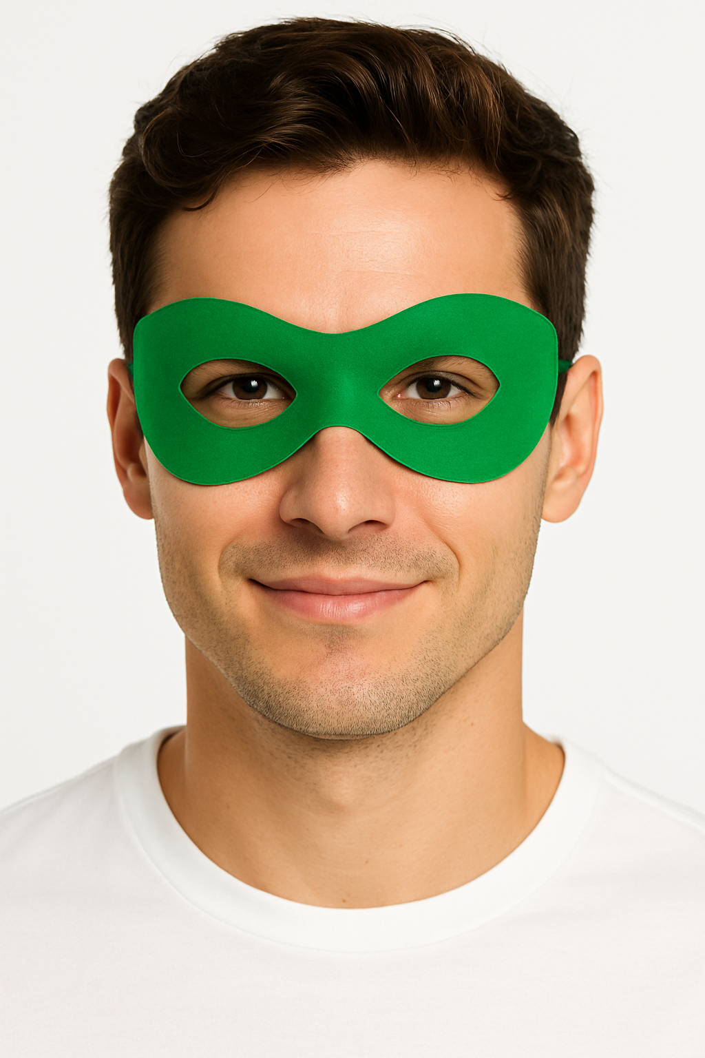 Festive Green Superhero Domino Mask