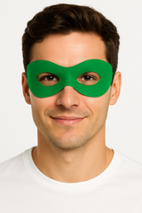 Festive Green Superhero Domino Mask