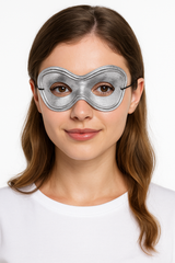 Silver Superhero Domino Mask - Costume Accessory