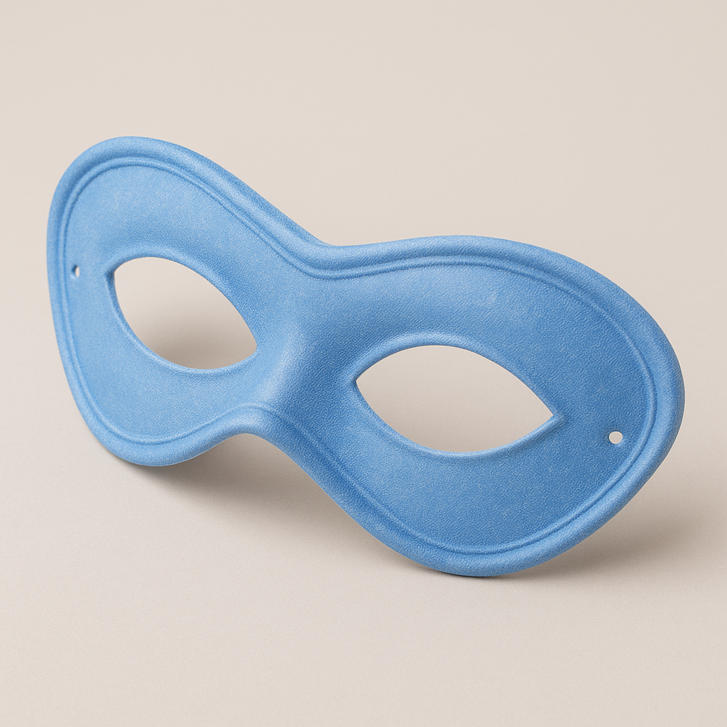 Light Blue Superhero Domino Mask - Costume Accessory