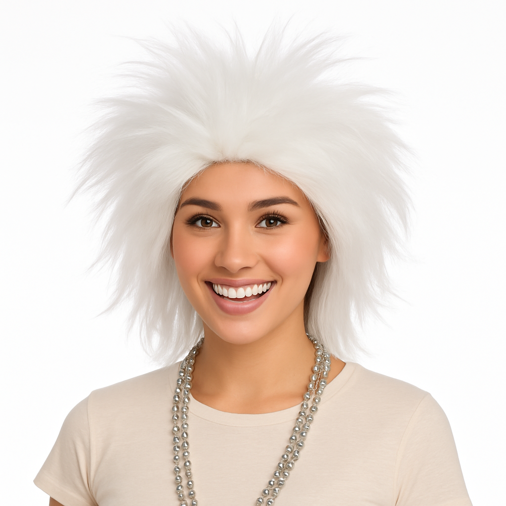 Wild Team Spirit White Crazy Wig
