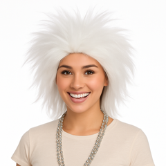 Wild Team Spirit White Crazy Wig