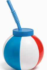 Beach Ball Sippy Cup with Straw - Perfect for Summer Fun