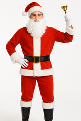 Adult Santa Claus Costume with Jacket, Pants, Belt & Boot Covers