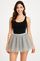 Silver Adult Tutu Skirt - Fun Costume Accessory
