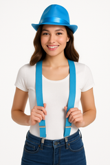 Light Blue Adjustable Y-Back Suspenders