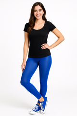 Vibrant Royal Blue Footless Tights ‚Äì Perfect for Team Spirit & Everyday Style
