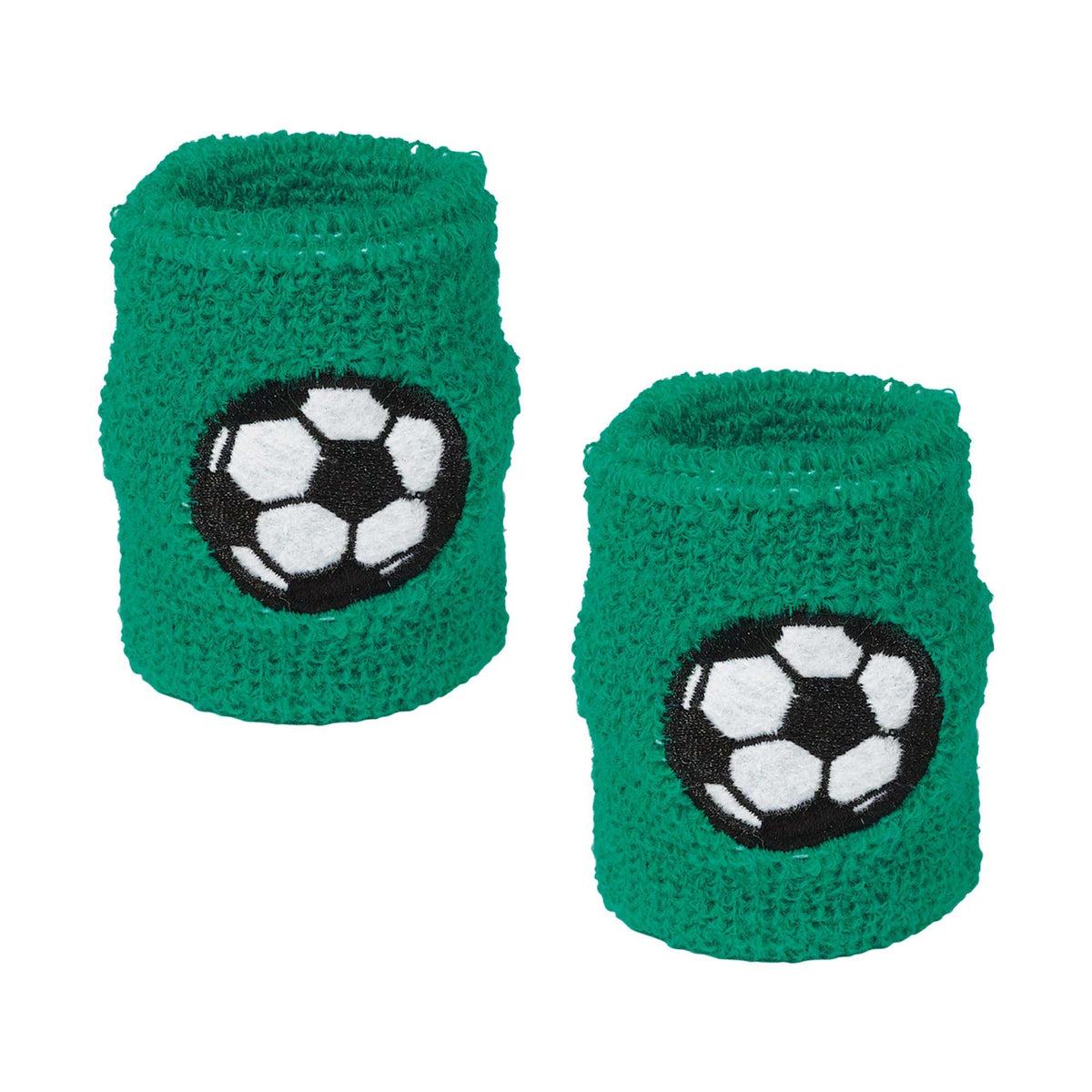 Soccer Sweatbands 2-Pack - Green Elastic Wristbands