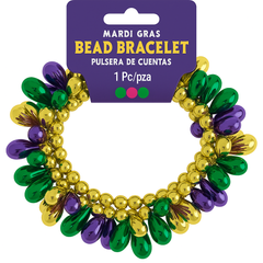 Mardi Gras Masquerade Bead Bracelet