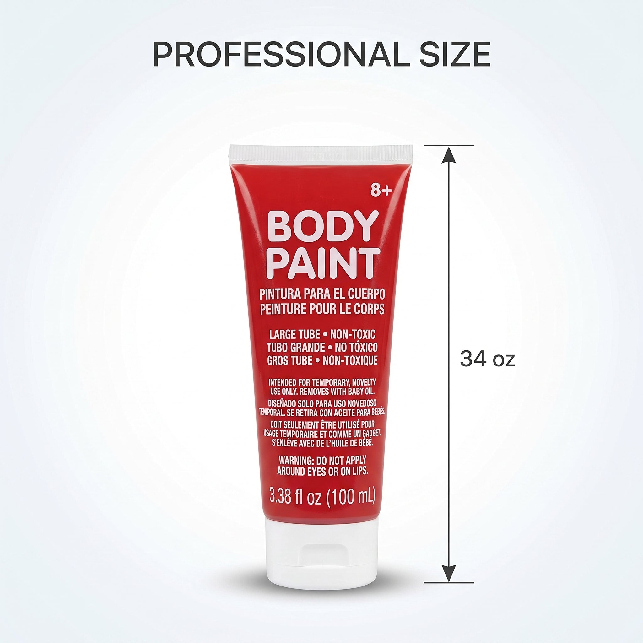 Red Non-Toxic Body Paint - 100ml Squeeze Tube