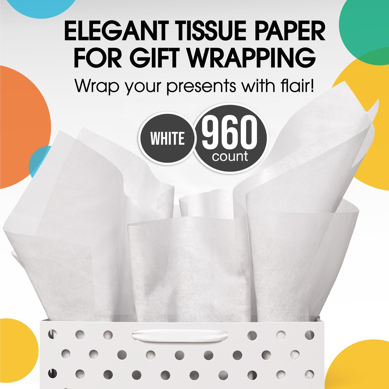 White Tissue Paper 20 in. x 30 in. | 960 Sheets