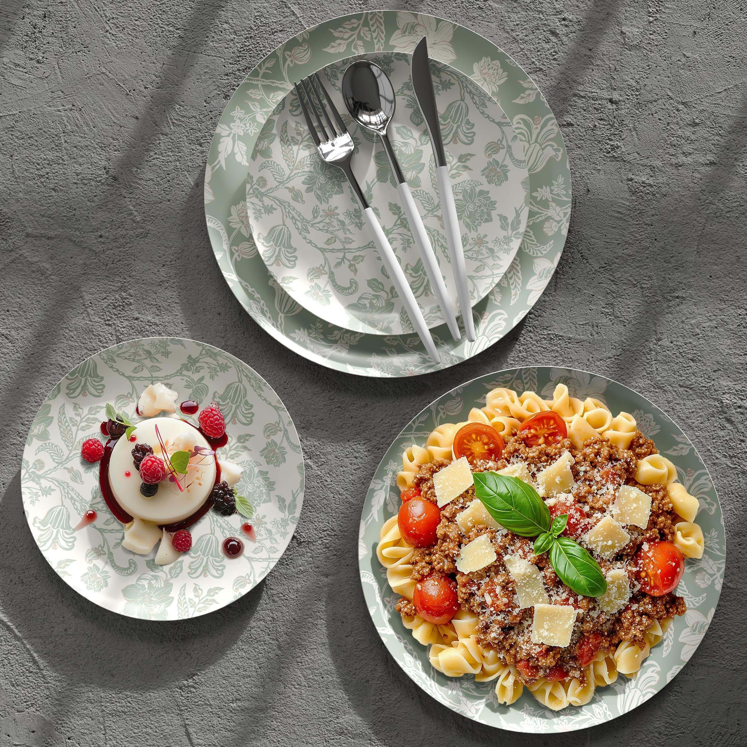 Earthtrends Gracy Design Paper Plates Combo Set 16/16