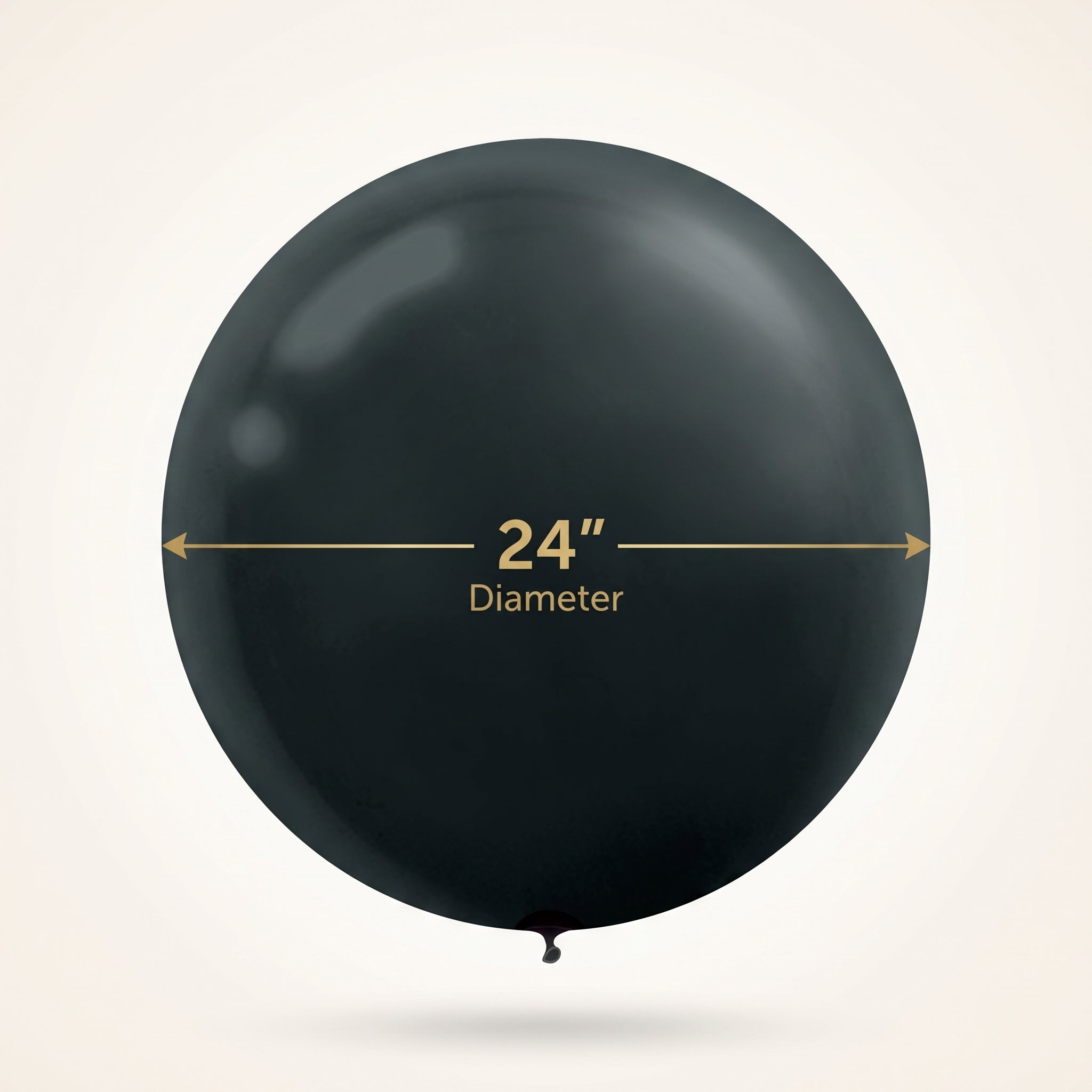 Elegant Black Latex Balloons, 24-Inch, 4-Pack