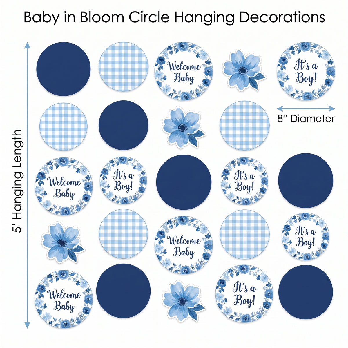 Baby in Bloom Circle Hanging Decorations