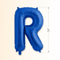 Royal Blue Foil Letter "R" Balloon