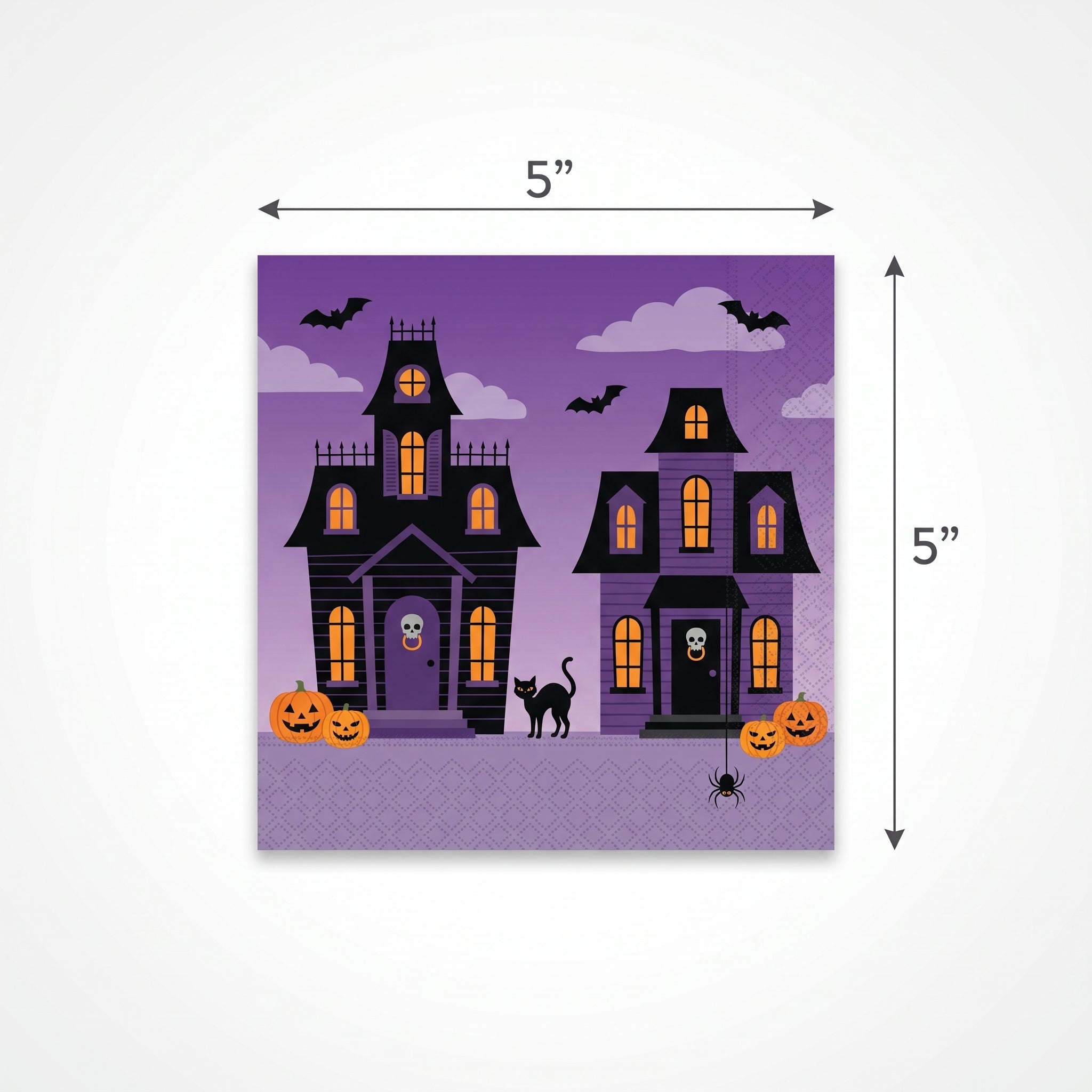 Spooksville Halloween Beverage Napkins - 5 In. X 5 In.