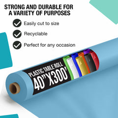 40 In. X 300 Ft. Premium Sky Blue Table Roll