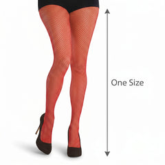 Red Fishnet Stockings - One Size Adult Halloween Accessory