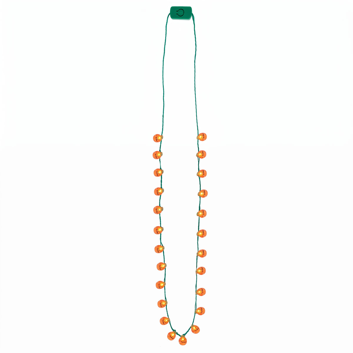 Light-Up Pumpkin Halloween Necklace