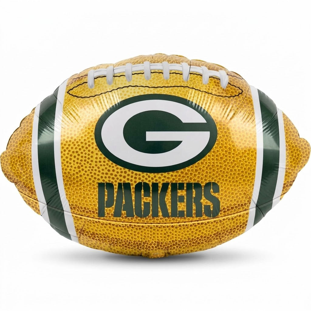 Green Bay Packers Football Shaped 18" Foil Mylar Balloon